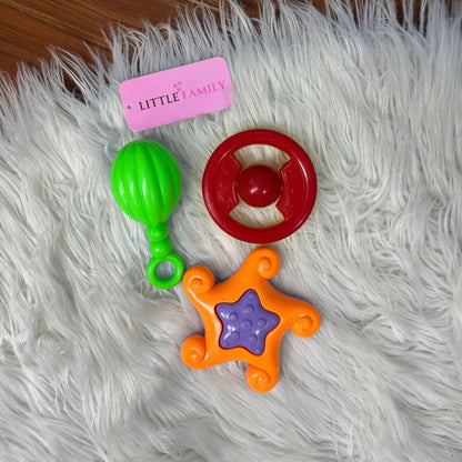 Baby Rattle & Teether Toy Set (3-Piece)
