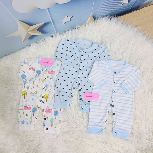Pack of 3 Premium Baby Rompers – Gentle & Breathable