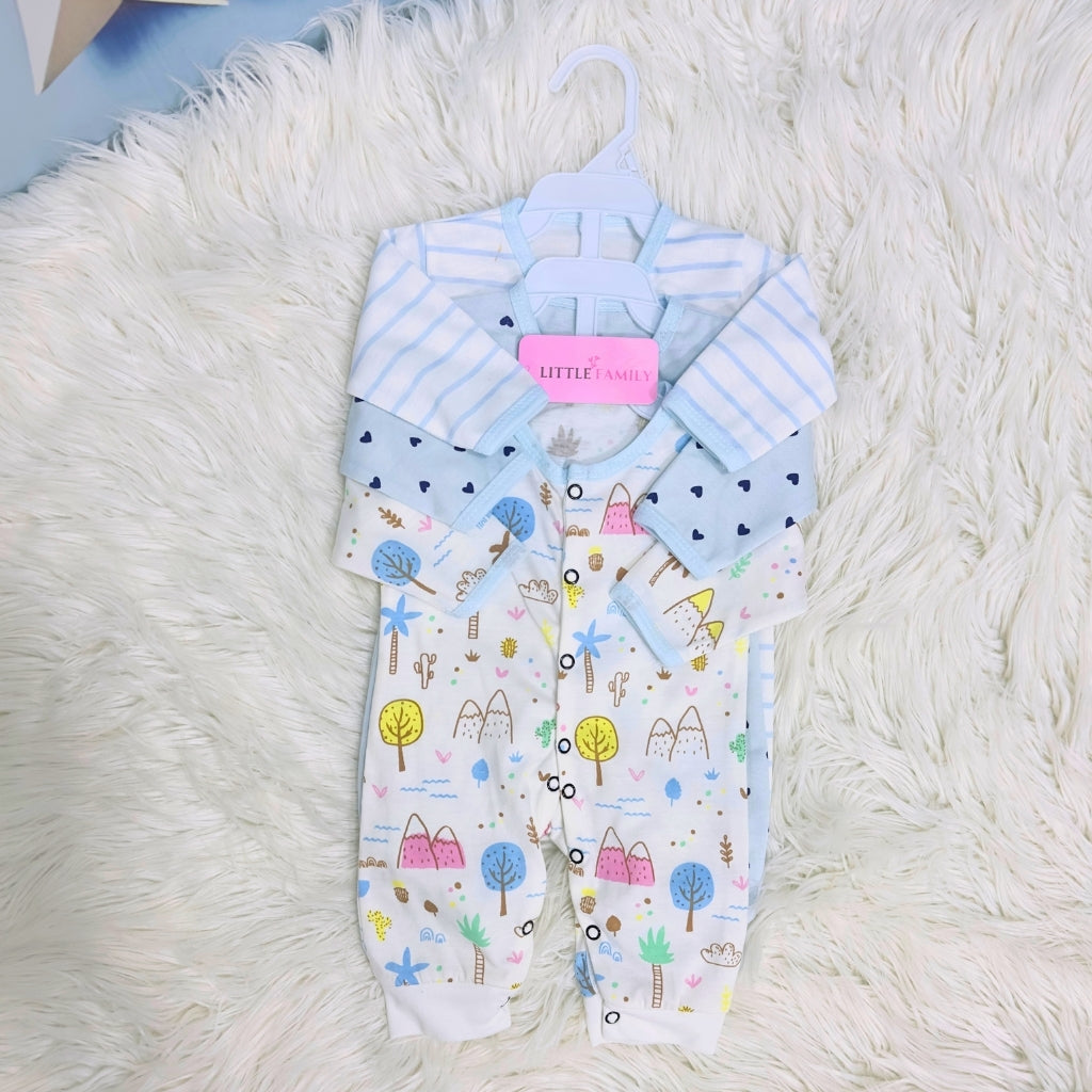 Pack of 3 Premium Baby Rompers – Gentle & Breathable