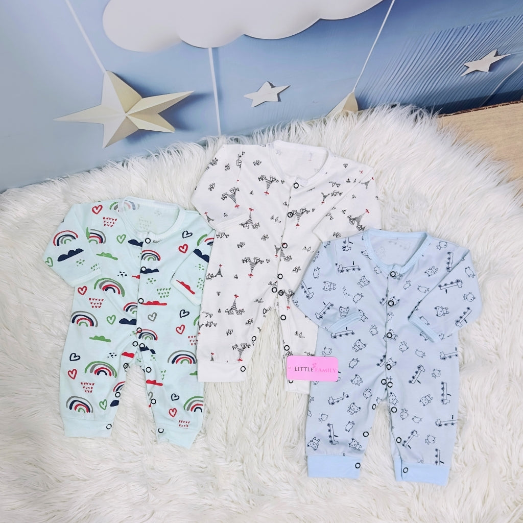 Pack of 3 Premium Baby Rompers – Gentle & Breathable