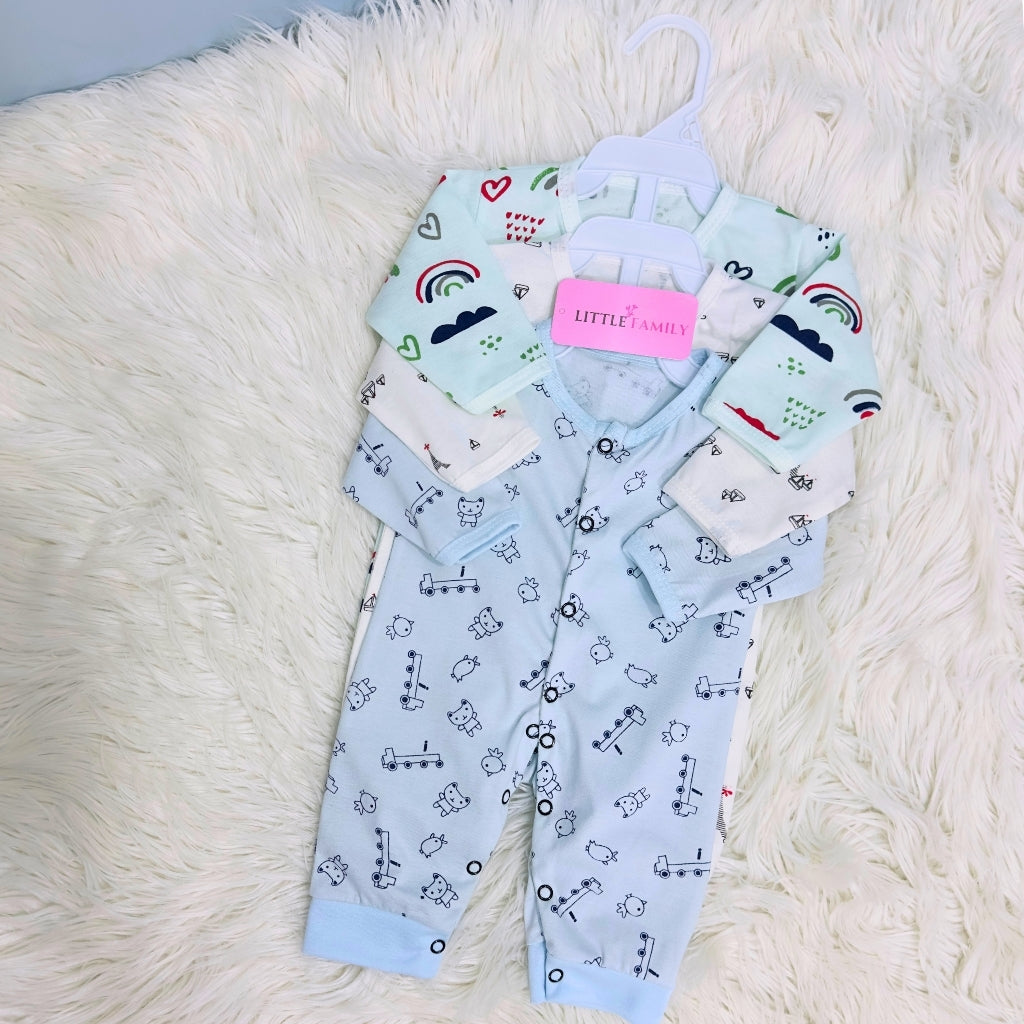 Pack of 3 Premium Baby Rompers – Gentle & Breathable