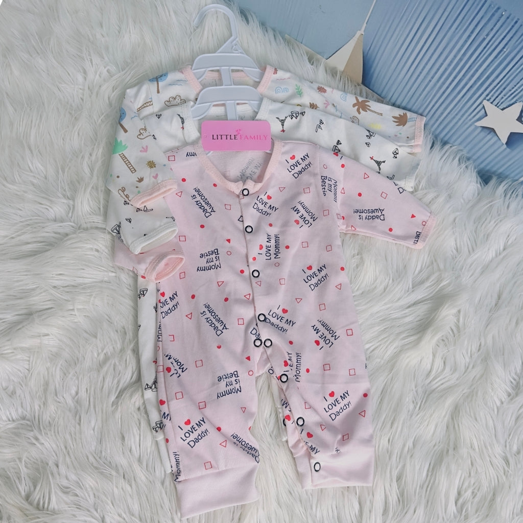 Pack of 3 Premium Baby Rompers – Gentle & Breathable