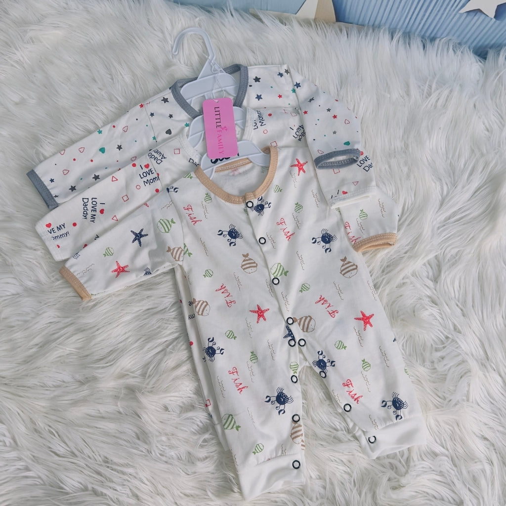 Pack of 3 Premium Baby Rompers – Gentle & Breathable