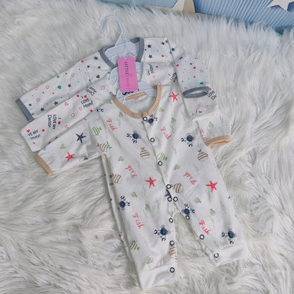 Pack of 3 Premium Baby Rompers – Gentle & Breathable