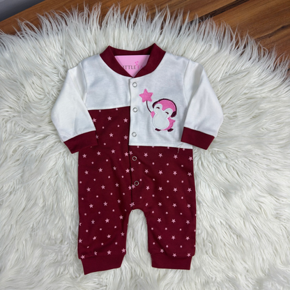 Premium Baby Romper - Little Star Theme | Berry Wine