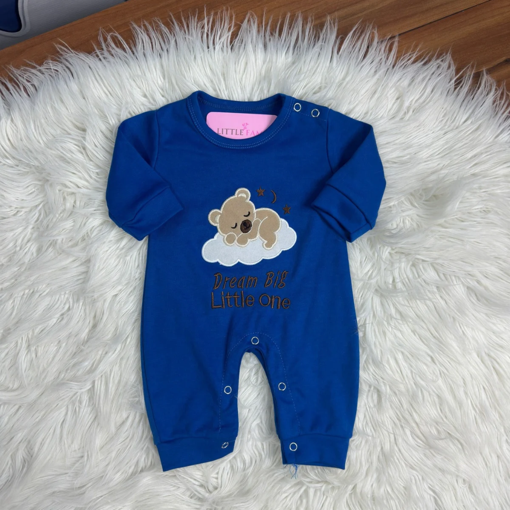 Premium Baby Full Body Romper - Little Bear Theme | Blue