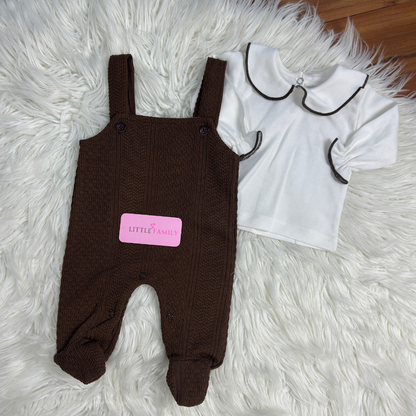 Baby 2-Piece Romper Set - Ivory White
