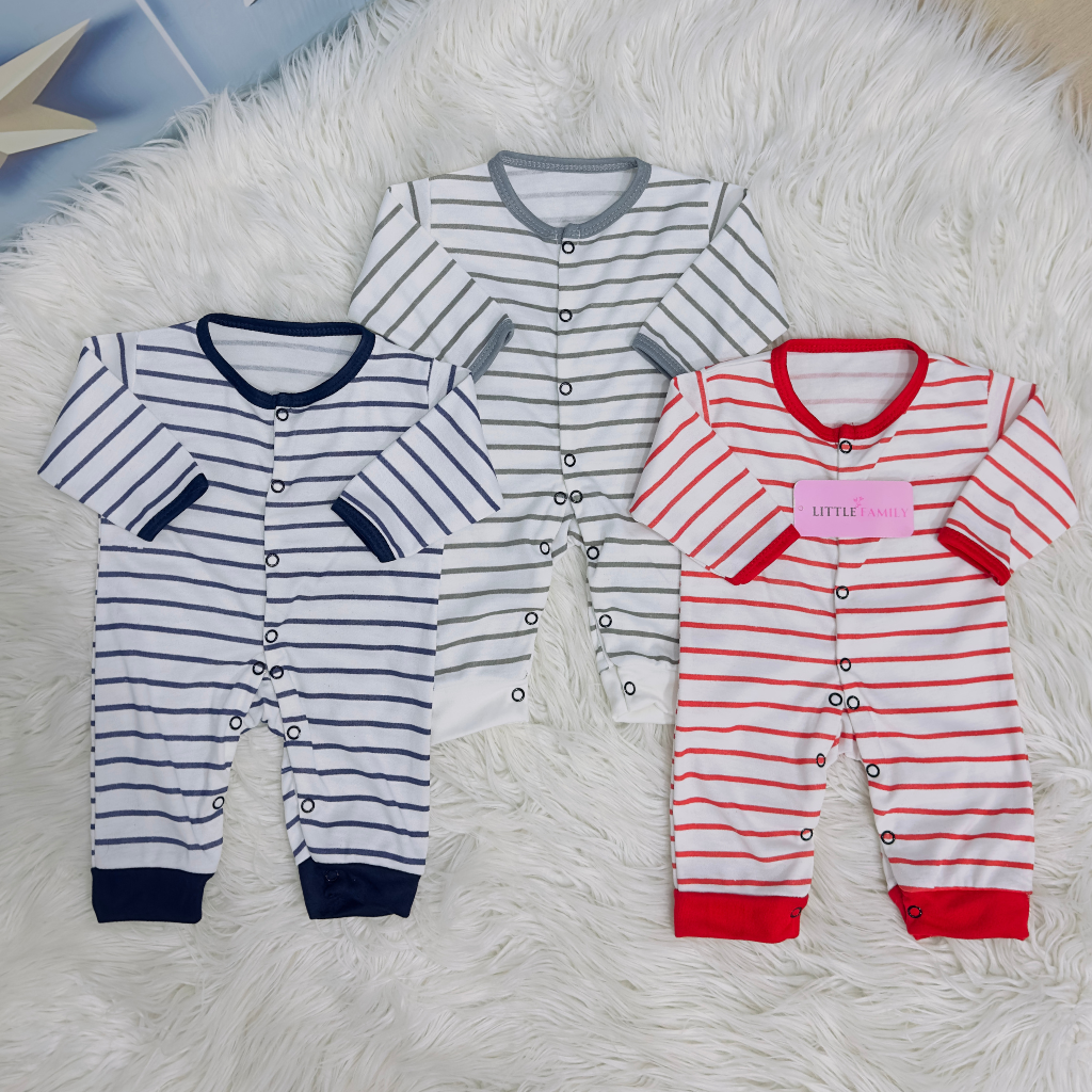 Pack of 3 Premium Baby Rompers – Gentle & Breathable