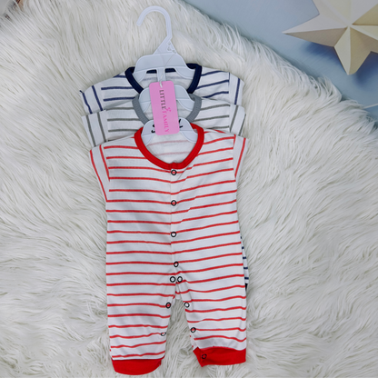 Pack of 3 Premium Baby Rompers – Gentle & Breathable