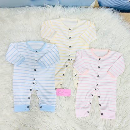 Pack of 3 Premium Baby Rompers – Gentle & Breathable