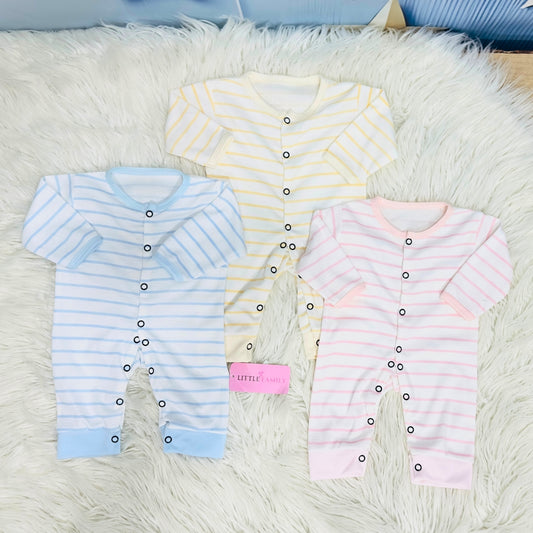 Pack of 3 Premium Baby Rompers – Gentle & Breathable