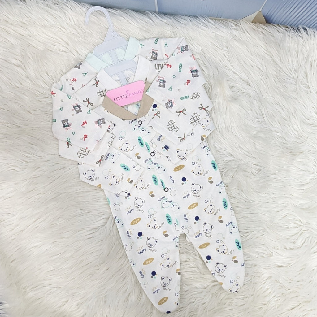 Pack of 3 Premium Baby Full-Body Rompers – Gentle & Breathable