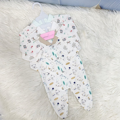 Pack of 3 Premium Baby Full-Body Rompers – Gentle & Breathable