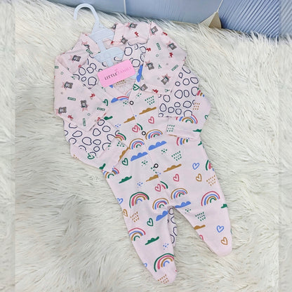 Pack of 3 Premium Baby Full-Body Rompers – Gentle & Breathable