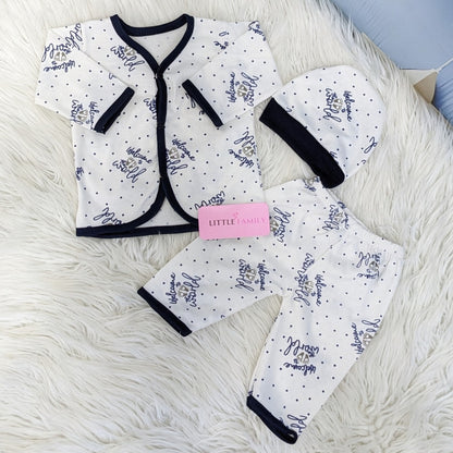 Newborn 3-Piece Cotton Outfit Set – Pack of 3