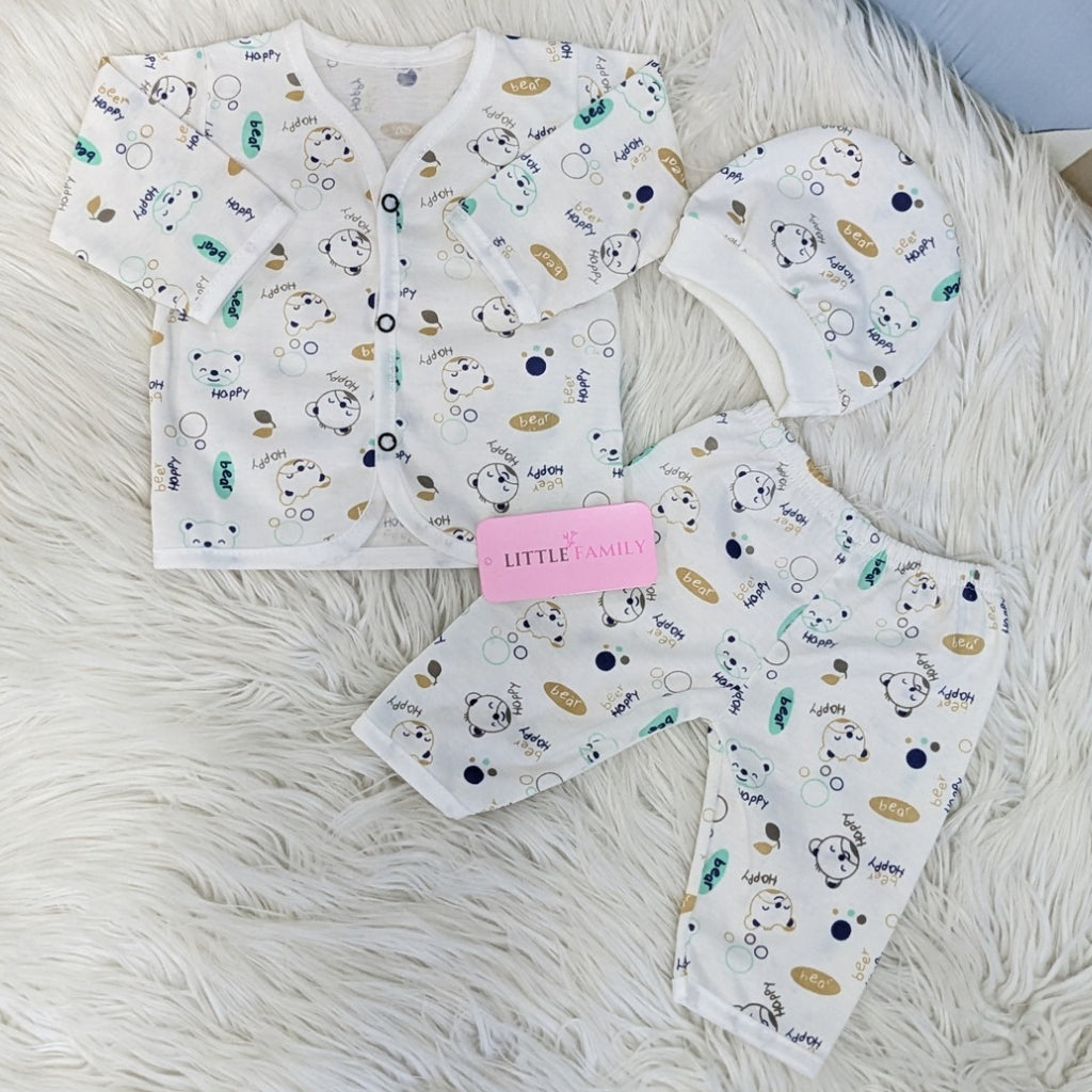 Newborn 3-Piece Cotton Outfit Set – Pack of 3