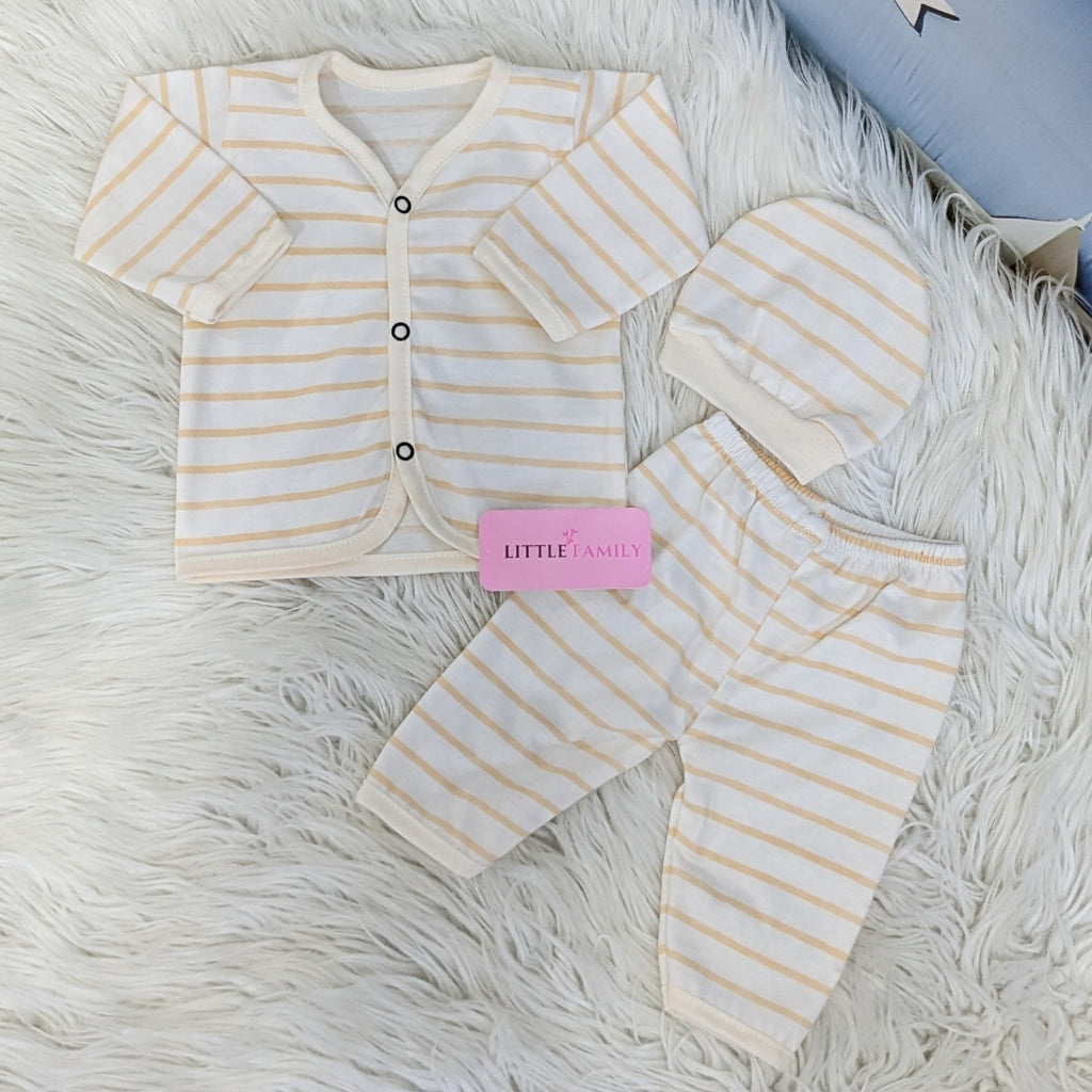 Newborn 3-Piece Cotton Outfit Set – Pack of 3