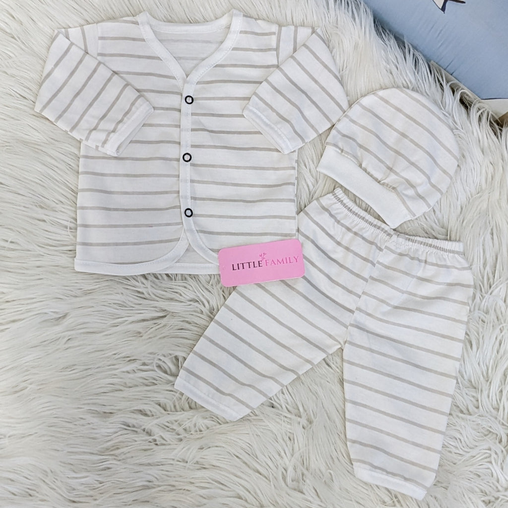 Newborn 3-Piece Cotton Outfit Set – Pack of 3