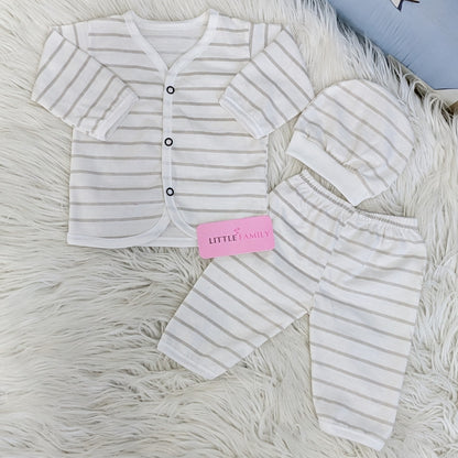 Newborn 3-Piece Cotton Outfit Set – Pack of 3