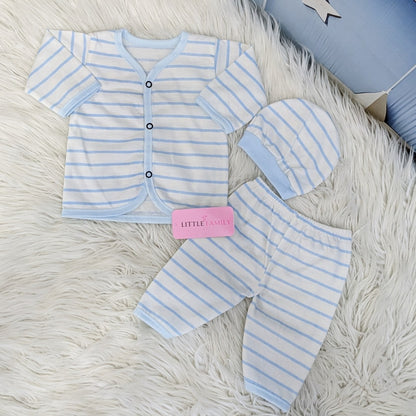 Newborn 3-Piece Cotton Outfit Set – Pack of 3
