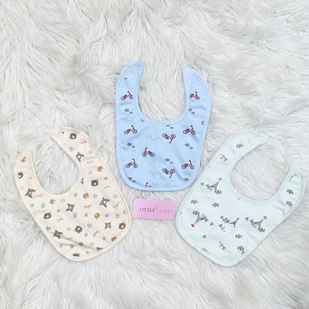 Premium Baby Bib Set | Pack of 3 - Pure Cotton