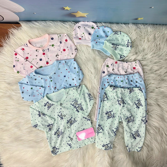 Premium 3-Piece Cotton Outfit Set – Pack of 3