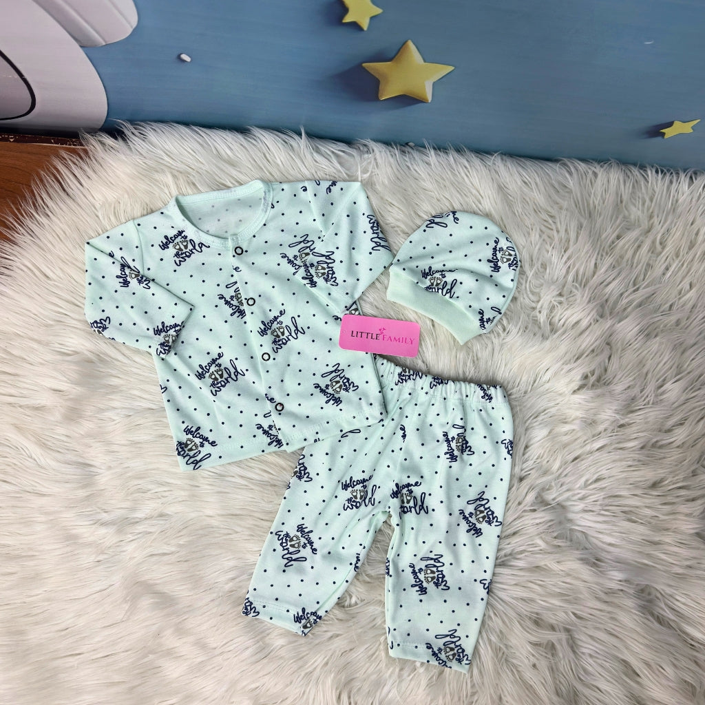 Premium 3-Piece Cotton Outfit Set – Pack of 3