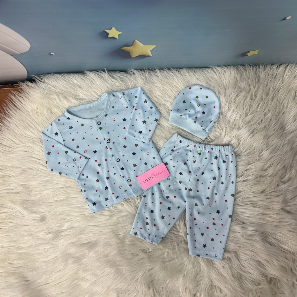 Premium 3-Piece Cotton Outfit Set – Pack of 3