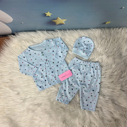 Premium 3-Piece Cotton Outfit Set – Pack of 3
