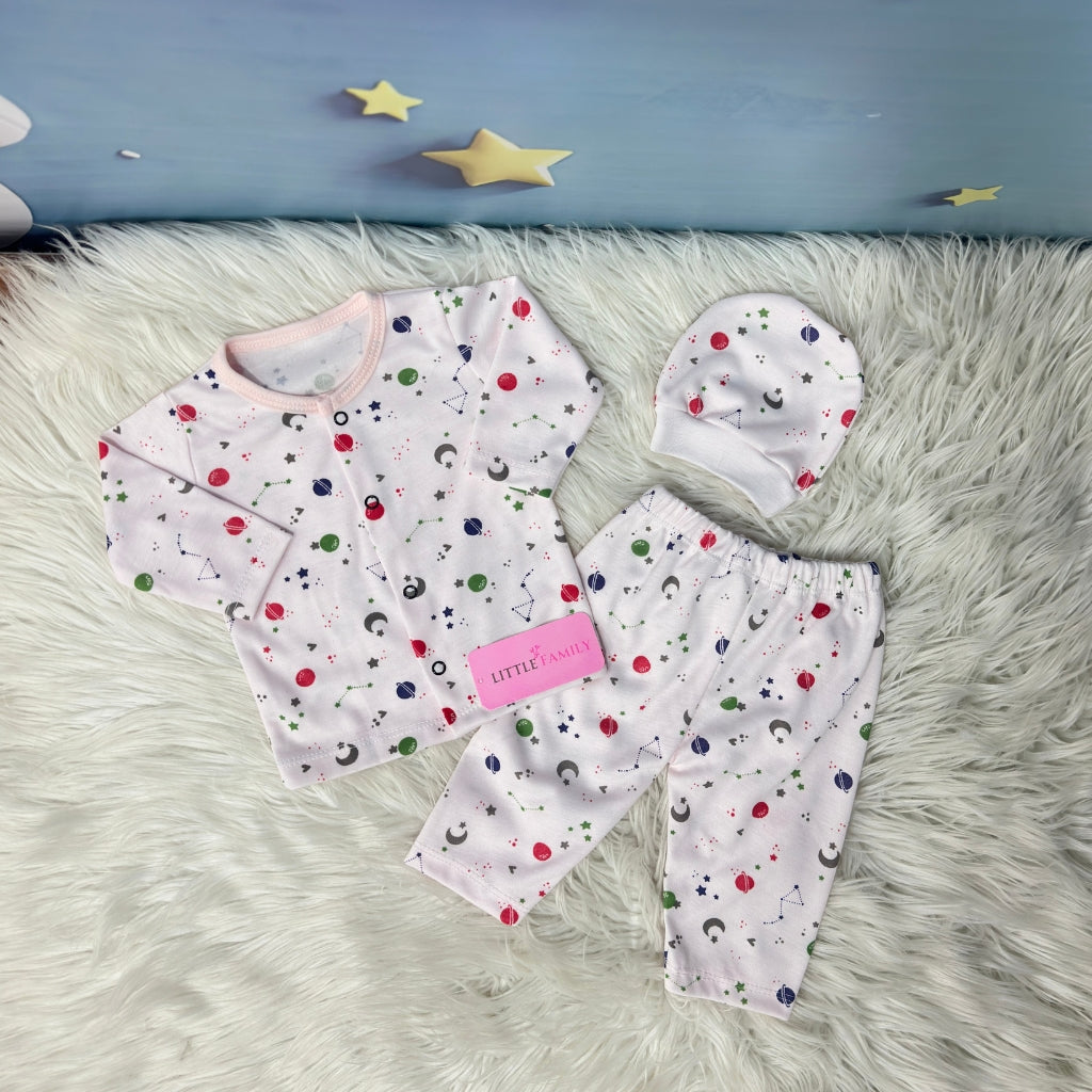 Premium 3-Piece Cotton Outfit Set – Pack of 3