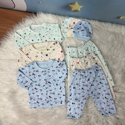Premium 3-Piece Cotton Outfit Set – Pack of 3