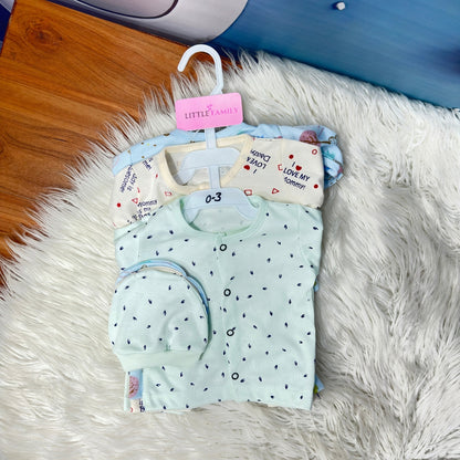 Premium 3-Piece Cotton Outfit Set – Pack of 3