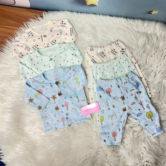 Premium 2-Piece Cotton Outfit Set – Pack of 3