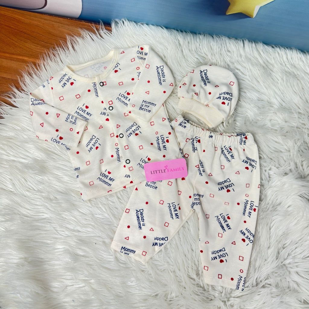 Premium 3-Piece Cotton Outfit Set – Pack of 3