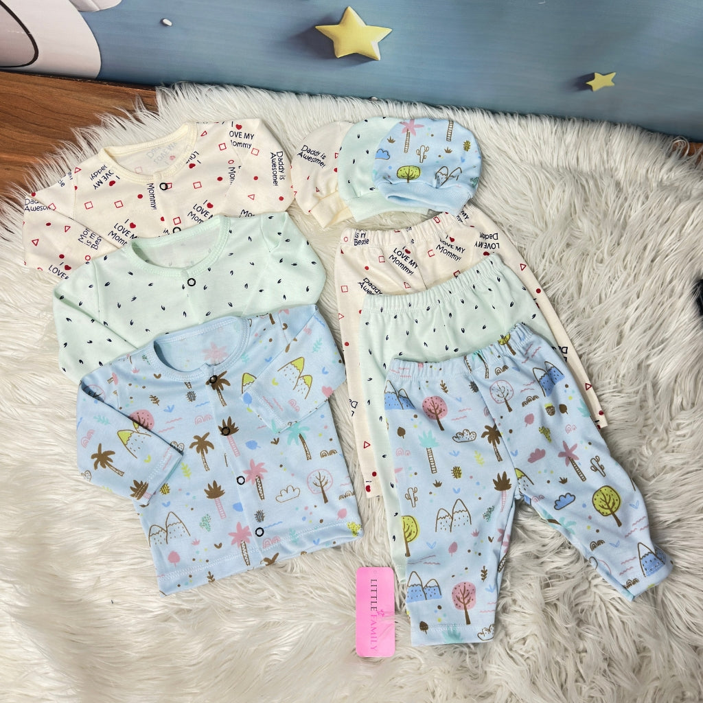 Premium 3-Piece Cotton Outfit Set – Pack of 3