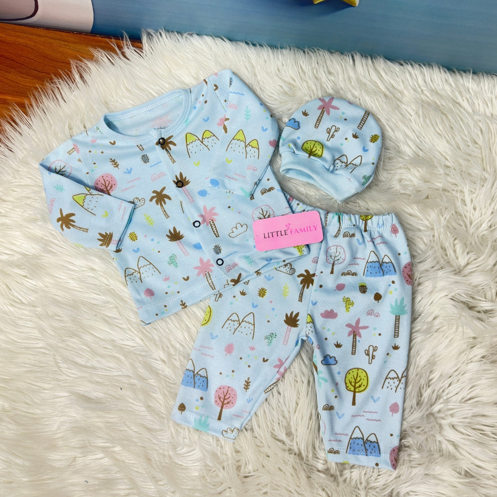 Premium 3-Piece Cotton Outfit Set – Pack of 3