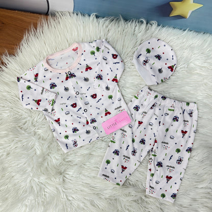 Premium 3-Piece Cotton Outfit Set – Pack of 3