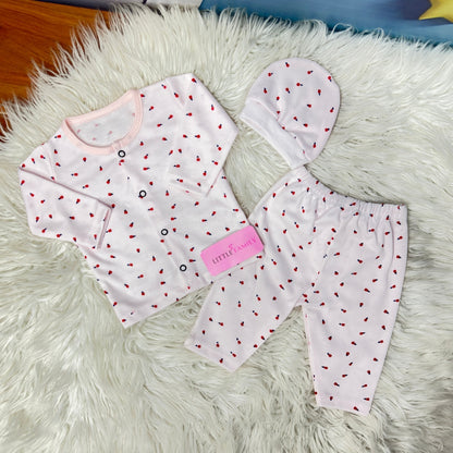 Premium 3-Piece Cotton Outfit Set – Pack of 3