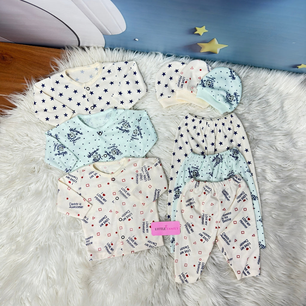 Premium 3-Piece Cotton Outfit Set – Pack of 3