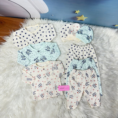 Premium 3-Piece Cotton Outfit Set – Pack of 3