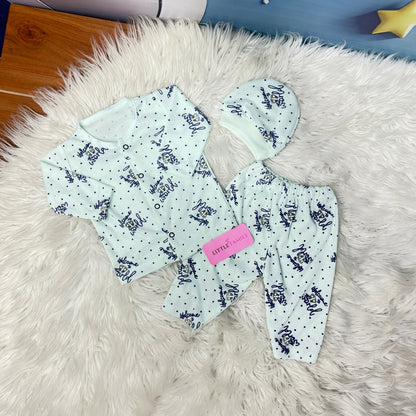 Premium 3-Piece Cotton Outfit Set – Pack of 3
