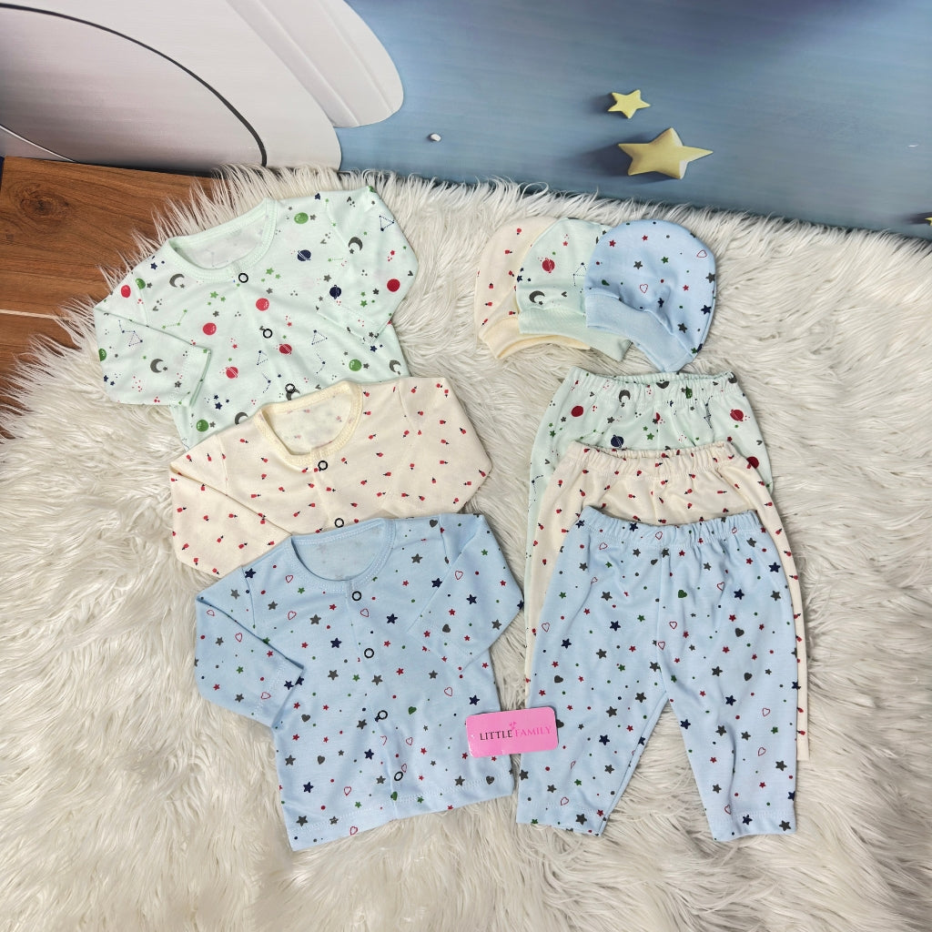 Premium 3-Piece Cotton Outfit Set – Pack of 3