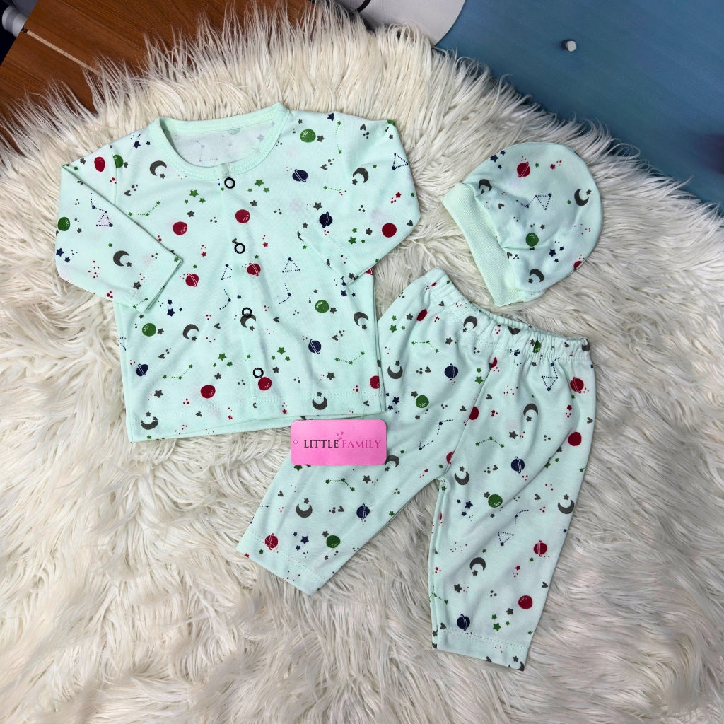 Premium 3-Piece Cotton Outfit Set – Pack of 3