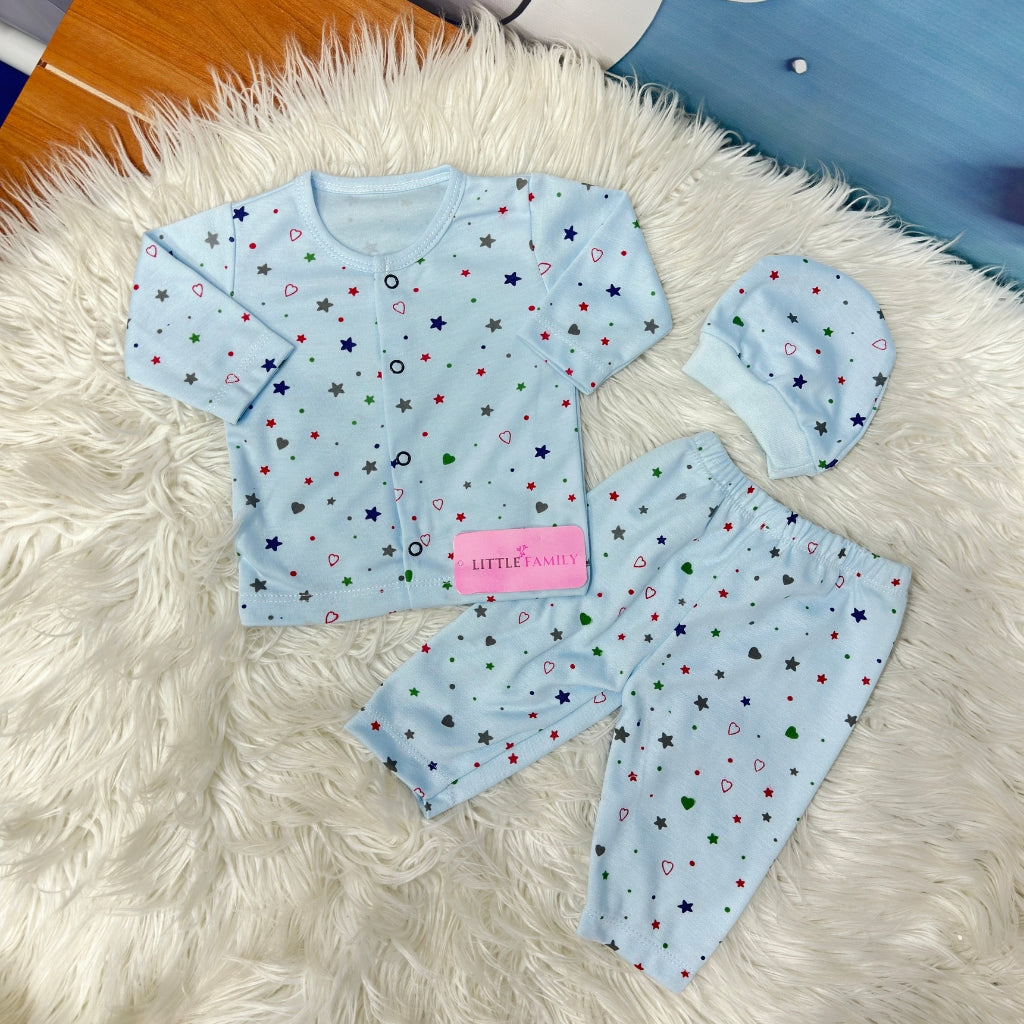 Premium 3-Piece Cotton Outfit Set – Pack of 3