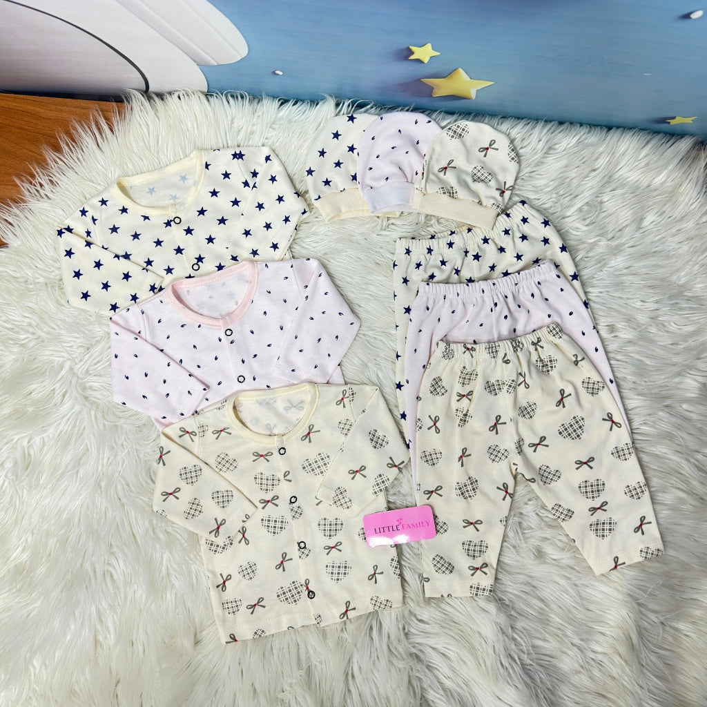 Premium 3-Piece Cotton Outfit Set – Pack of 3