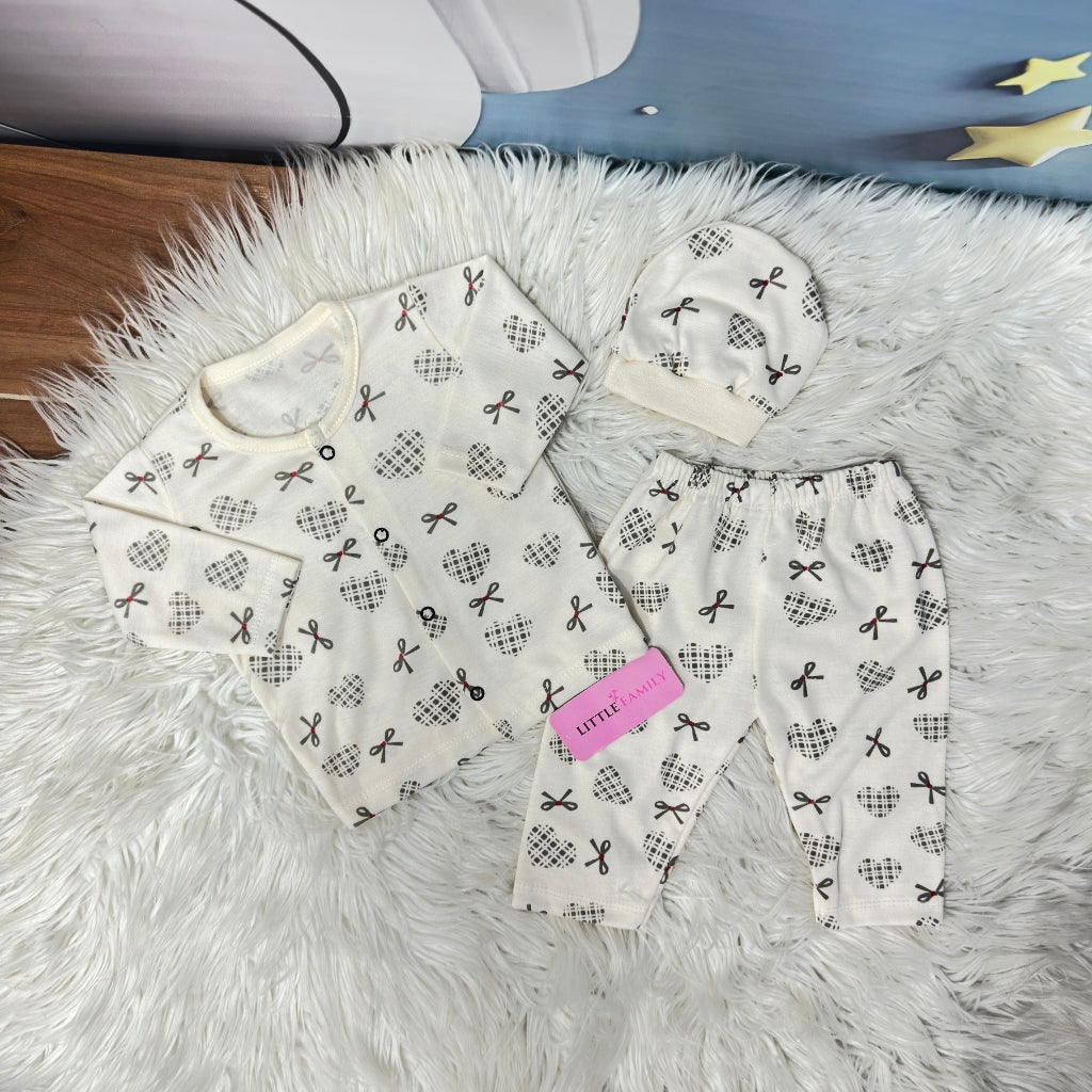 Premium 3-Piece Cotton Outfit Set – Pack of 3
