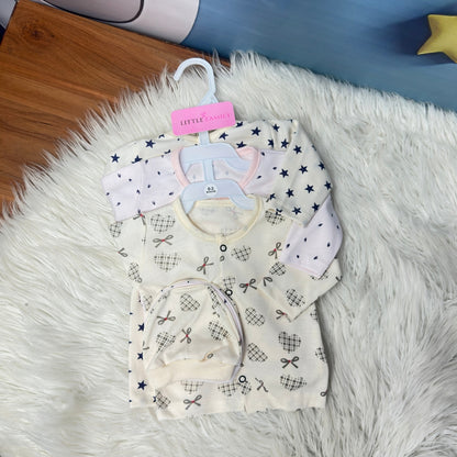 Premium 3-Piece Cotton Outfit Set – Pack of 3