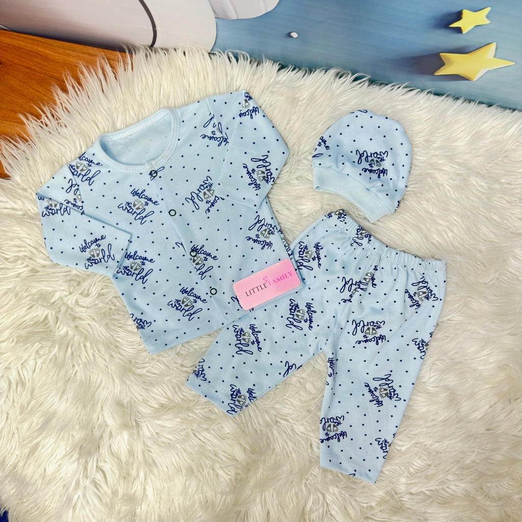 Premium 3-Piece Cotton Outfit Set – Pack of 3