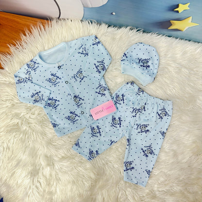 Premium 3-Piece Cotton Outfit Set – Pack of 3