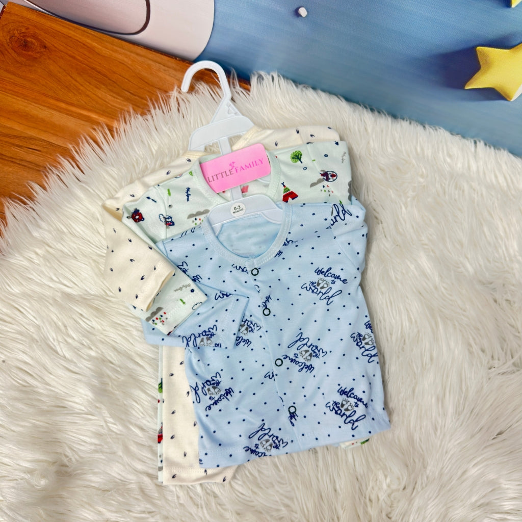 Premium 2-Piece Cotton Outfit Set – Pack of 3